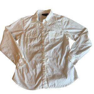 Outback Trading Co Women White Dreamer Button Back Shirt Size L
